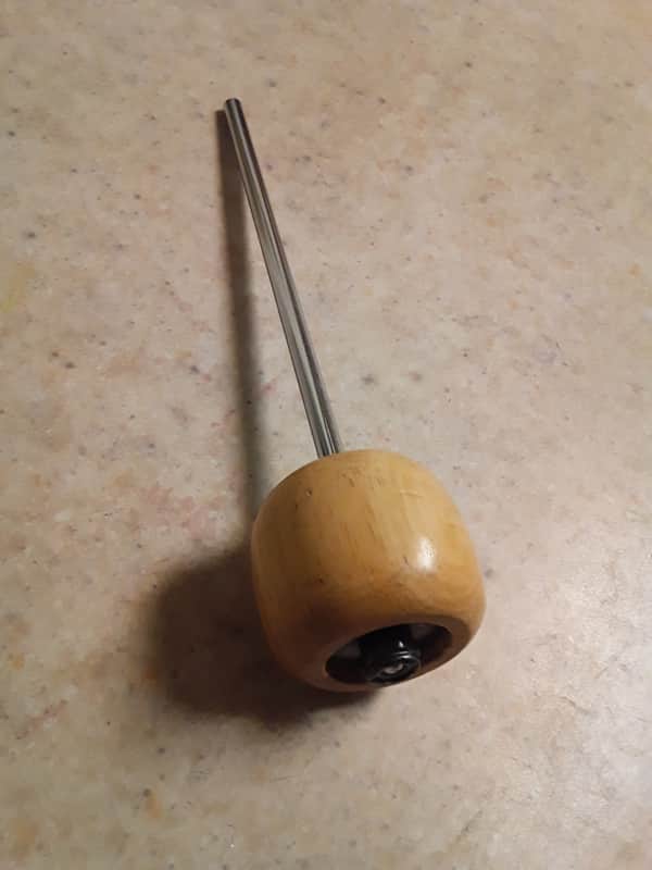 Natural Brown Color Wood Bass Drum Beater image 1