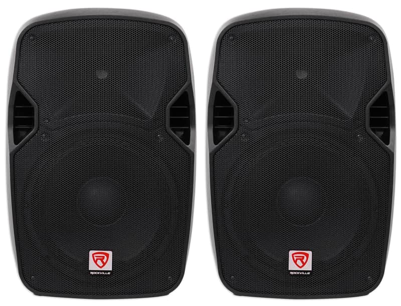 (2) Rockville SPGN124 12" Passive 2400W DJ PA Speakers ABS Lightweight Cabinets image 1