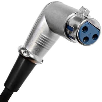 Seismic Audio - 5 Pack of 50' XLR Right Angle Microphone Cables - 50' Mic Cords image 3