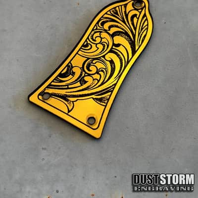 Truss Rod Cover for Epiphone Les Paul in Gold Acrylic Mirror image 3