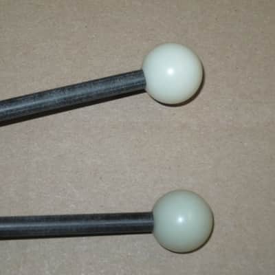 one (new old stock) pair Gambal Manufacturing GPN (UG13GPNXX) Bells, Xylophone Percussive Keyboard MALLETS, 1 inch White Hard Acrylic Ball Heads with Black Synthetic Shafts, with original packaging - from 1990s - early 2000s image 12