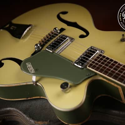1960s Gretsch USA G6118 Anniversary Two Tone Green & Original Hard Case image 12