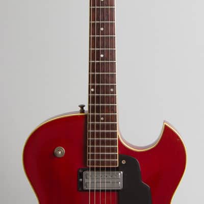 Guild Starfire III Thinline Hollow Body Electric Guitar (1966), ser. #EK-1349, original black hard shell case. image 8