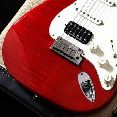 FENDER CUSTOM SHOP Custom Deluxe Stratocaster with Flame Maple Top, HSS, Candy Red [7586] (03/23) image 3
