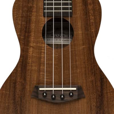 Islander AC-4 FLAMED Flamed Acacia Top Okume Neck Traditional 4-String Concert Acoustic Ukulele image 4