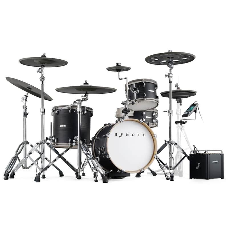 EFNOTE Pro 500X Special Electronic Drum Set Black Oak Wrap image 1