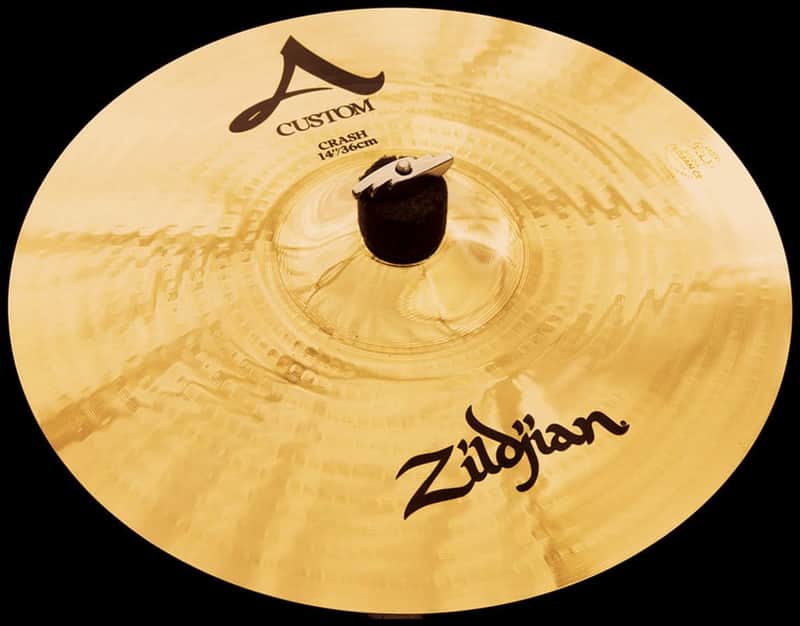 Zildjian A20525 14" A Custom Crash Brilliant Drum Set Cymbal image 1