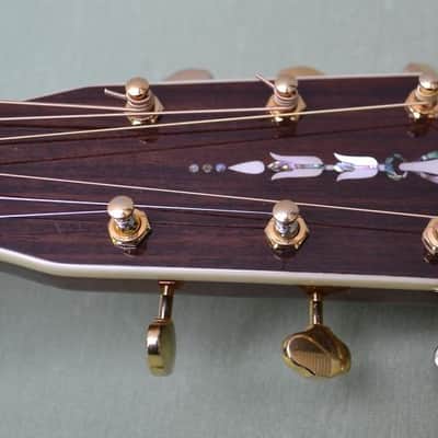 Recording King RD-227 All Solid Dreadnought Guitar with Abalone Torch Headstock & Abalone Purfling image 3