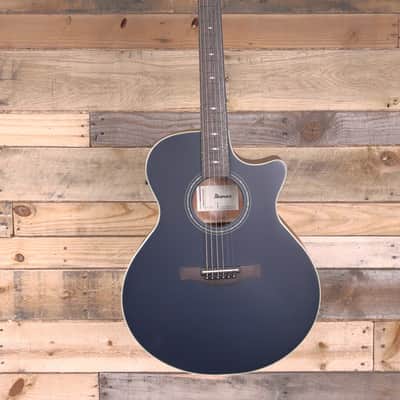 Ibanez AE100 Acoustic/Electric Guitar Dark Tide Blue Flat image 4