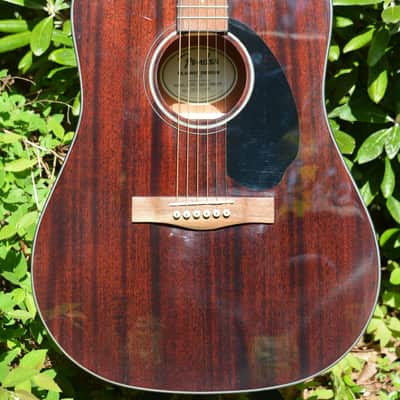 2021 Fender CD-60S Dreadnought, In all Mahogany w/Gloss Brown Natural Finish w/New strings, Pro Setup & a New Black Gator Hardshell Case image 1