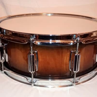 CUSTOM SUPER THICK CHERRY STAVE SNARE DRUM TAMA HDWE (C VIDEO)- TOBACCO BURST - FREE SHIP TO C-USA! image 2