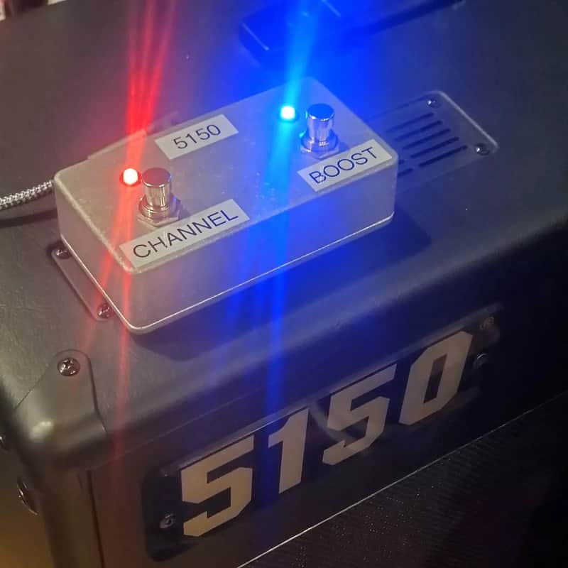 Custom 2-Button Red/Blue LED Footswitch for EVH 5150 Iconic 40W (With TRS Cable) image 1