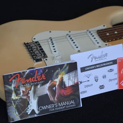 Fender American Standard Stratocaster made in USA 2008*all original/one owner*very fine guitar that sounds/plays/looks really great*nicely aged olympic white*frets are 100%* image 6