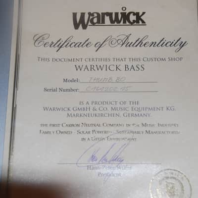Warwick Thumb BO 4-String Left Handed Bass 2015 image 20