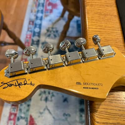 Fender Limited Edition Jimi Hendrix Artist Series Signature Monterey Pop Festival Graphic Stratocaster 2017 Strat PF Pau Ferro Fingerboard Fretboard Beautiful Upgrade Custom Fender Case Velour with Candy! image 14