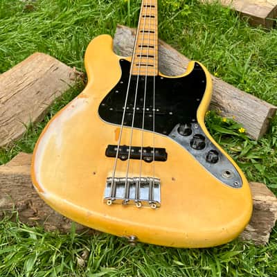 Vintage Fender Jazz Bass 1973 - Tuxedo Appointments Olympic White w Black Guard, Black Binding and Blocks image 8