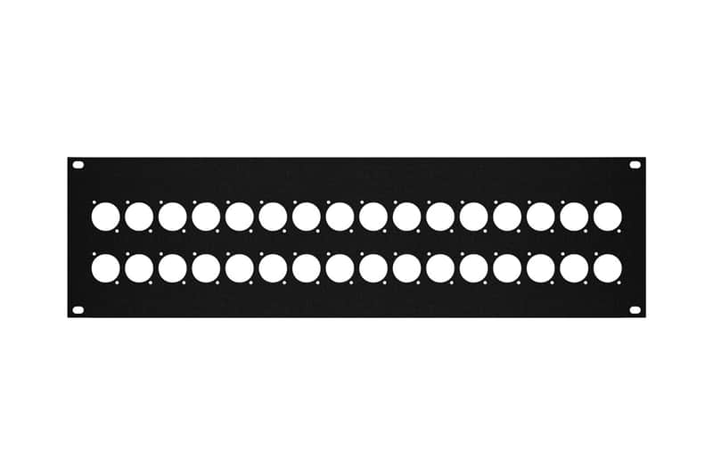 Elite Core 3 Space Rack Panel with 32 D-series punch out hole fits ATA Rack Road Cases image 1