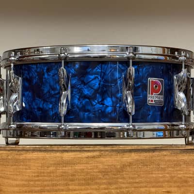 1960's Premier Hi-Fi  5.5x14" Blue Pearl Snare Drum image 12