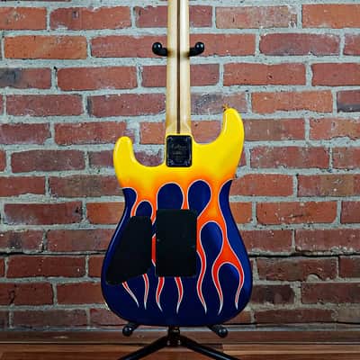 Jackson USA Custom Super Strat Charvel San Dimas Style Fender Headstock 1991 Hot Rod Flames image 9