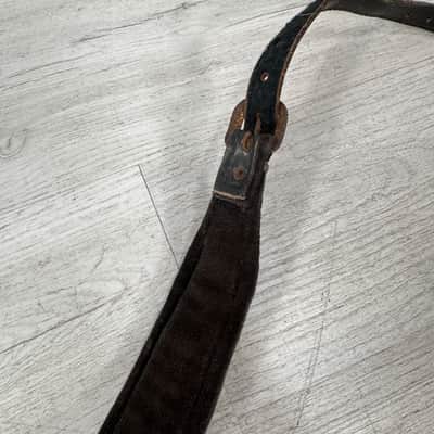 Gretsch Vintage Leather Guitar Strap - Black image 15