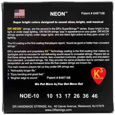 Hi-Def Neon Orange Medium 10-46 DR Strings image 3