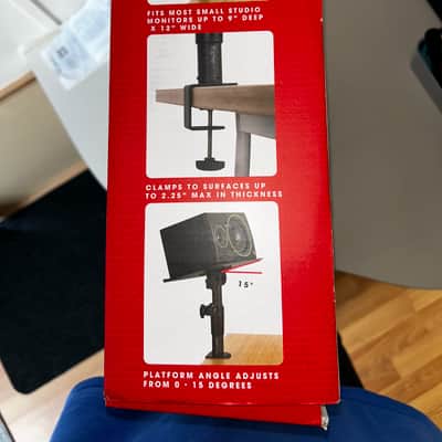 Gator GFW-SPKSTMNDSKCMP Clamp-On Studio Monitor Stands (Pair) 2020s - Black image 3