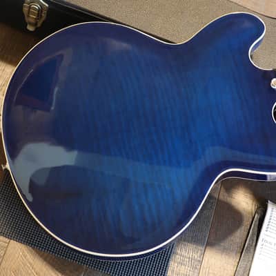 2003 Gibson ES-335 Dot Semi-Hollow Electric Guitar Figured Beale Street Blue + COA OHSC image 13