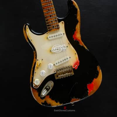 Fender Stratocaster Black Left Handed Heavy Aged Relic image 8