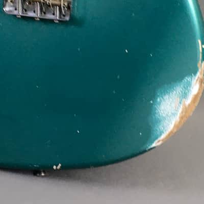 LEFTY! USA Boutique Custom Relic Sherwood Green Metallic Nitro Lacquer Jazzcaster Telemaster Guitar Left 7.2 lb HSC image 4