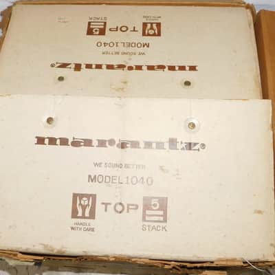 Marantz 1040 stereo amplifier with original box and foam recently serviced image 13