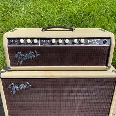 Fender Tremolux Piggy Back Amp 1962 - Beige Tolex image 5
