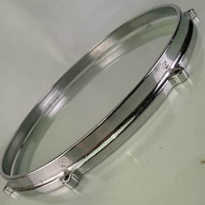 Ajax? 14" Die-Cast 8-Lug Snare Drum Batter Rim/Hoop Floor Tom Chrome Vintage 60s image 2