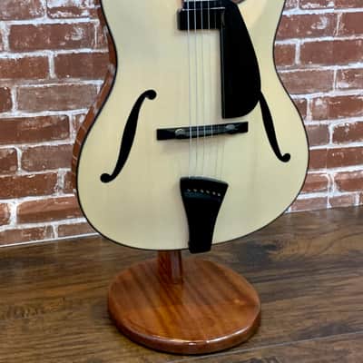 Timothy Bram Mahogany Thin Line Tribute Archtop Model # 15, near Mint condition, 14 1/2" Lower Bout Natural image 5