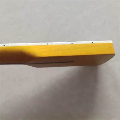 Yellow Maple Wood 4 String Jazz Bass Style Neck, Rosewood Fingerboard 20 Frets, Tree of Life Inlay image 4