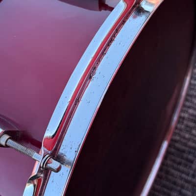 Pearl Export 14x5.5 Snare Drum Burgundy w/Genuine Pearl Throw-Off image 12