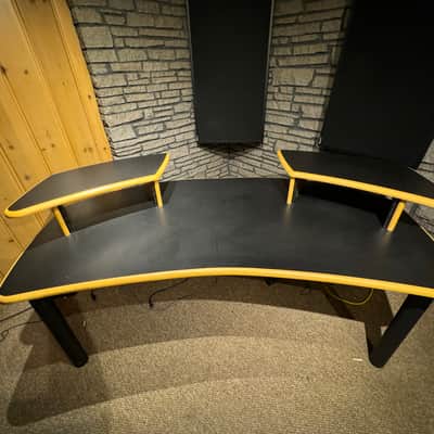 KK Audio A1 edit Desk with 61-key keyboard tray 2012 - Black with light edging image 1