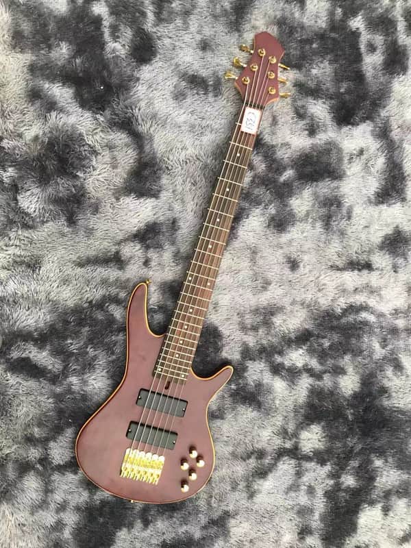 Handmade Custom 6 String Bass Guitar, Maple Neck and Rosewood Fingerboard image 1