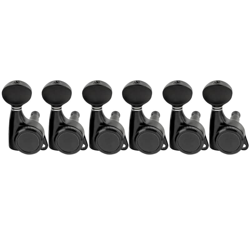 6-in-Line Locking Tuners – 18:1 Ratio with Vintage Oval Buttons image 1