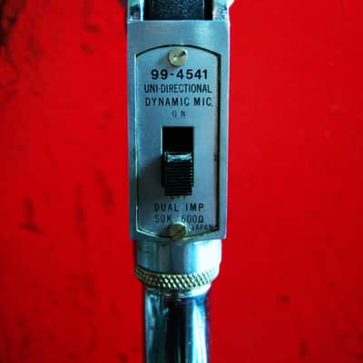 Vintage RARE 1960's Aiwa 99-4547 dynamic cardioid microphone High Z w stand Olson Monarch Lafayette prop display repair image 4