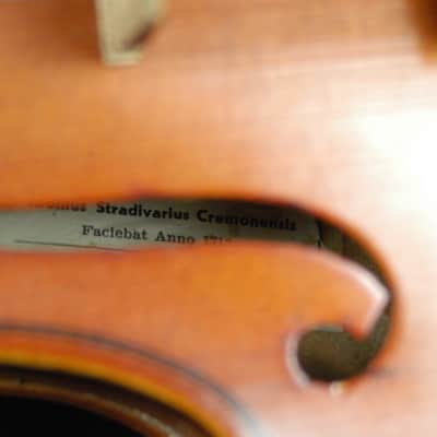 Vintage Lignalone Antonius Stradivarius Cremonensis Faciebat Anno 1713 Full Size Violin. image 10