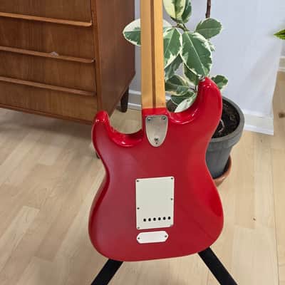 1977 Fender Stratocaster Dakota Red Kahler HSH American Vintage 70s 1970's DiMarzio USA Strat Custom Fiesta Red Guitar image 11