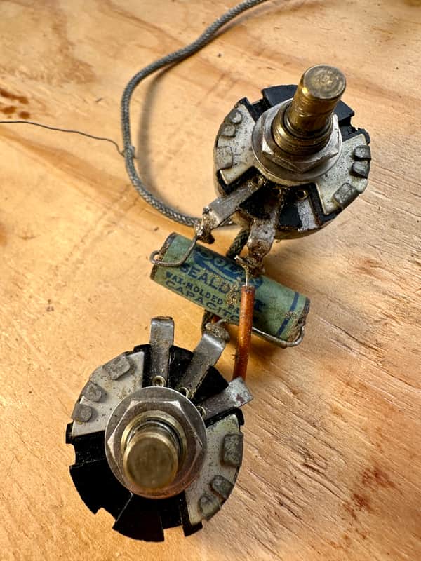 1948 Gibson Wiring Harness - IRC 500k Pots - Solar .02 Cap - Switchcraft Jack - Vintage Guitar 1940’s 1950’s Lap Steel Archtop ES-300 ES-350 image 1