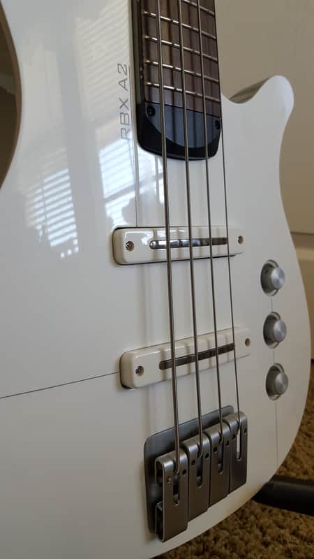 Yamaha RBX A2 A.I.R. Bass Guitar, 4-String, Aircraft Grey/White
