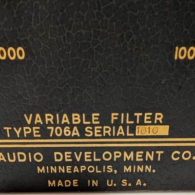 Audio Developments Co. Passive Filter Vintage 60's *RARE* ike Pultec HLF3 image 2