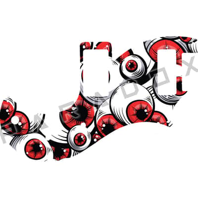Custom Pickguard For 2020 - 2024 Made in America PRS S2 Vela Type-D Single-coil - Red Eye Graphic .090" image 1