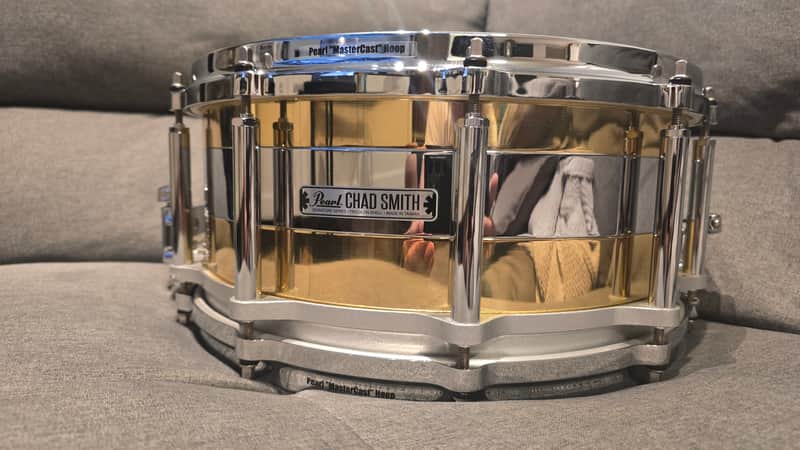 Pearl "Tricolon" Chad Smith Signature Free-Floating 14x6.5" Limited Edition Snare Drum - Brass/Steel image 1