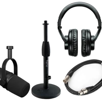 (Mint) Shure MV7X-0601-PK2-K MV7X Mic, XLR Cable, SRH440 Headphones, Gator Desktop Stand image 1