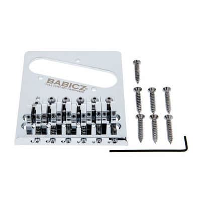 Babicz Full Contact Hardware ORIGINAL SERIES FCH6 TELE STYLE BRIDGE, 6 String, chrome image 3