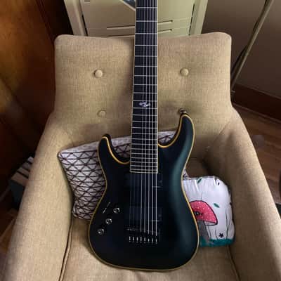 Schecter Blackjack ATX C-8 Left-Handed 2014 - 2016 - Aged Black Satin image 1