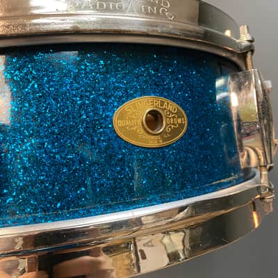VINTAGE Slingerland Be-Bop Combo Turquoise Sparkle Cocktail Kit image 10